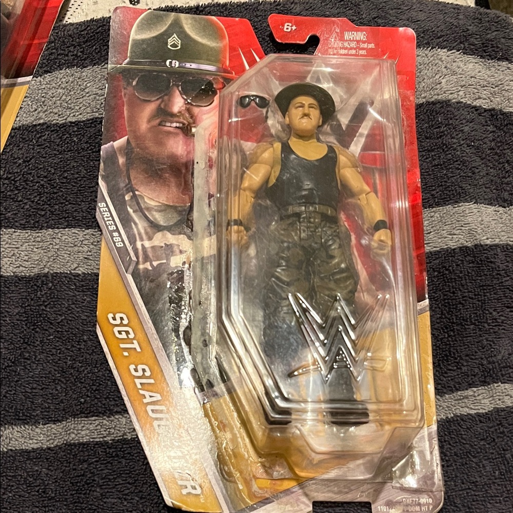 WWE Sgt. Slaughter Figure - Black Tank & Camo Pants IOB